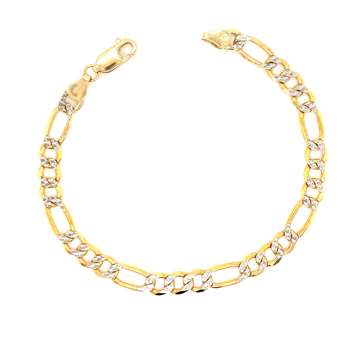 Girl's bracelet with clear zirconia stones in 18kt gold 17cm
